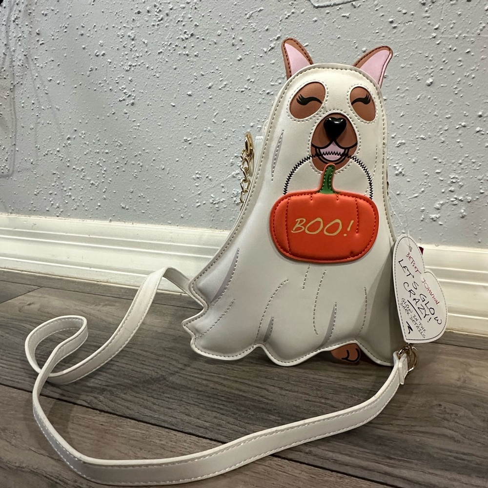 Betsy Johnson Glow In The Dark Ghost Dog Crossbody Purse